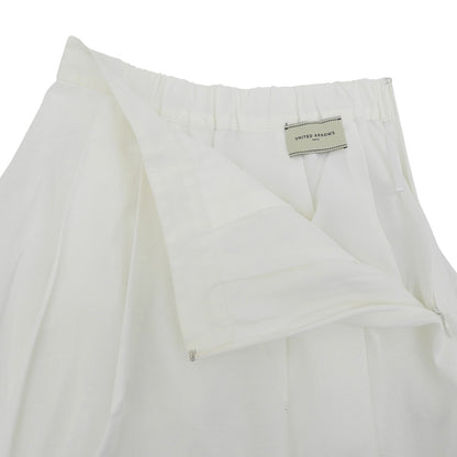 UNITED ARROWS ユナイテッドアローズ 美品 サイドジップ ギャザー ロングスカート レディース 白 ホワイト スカート 36