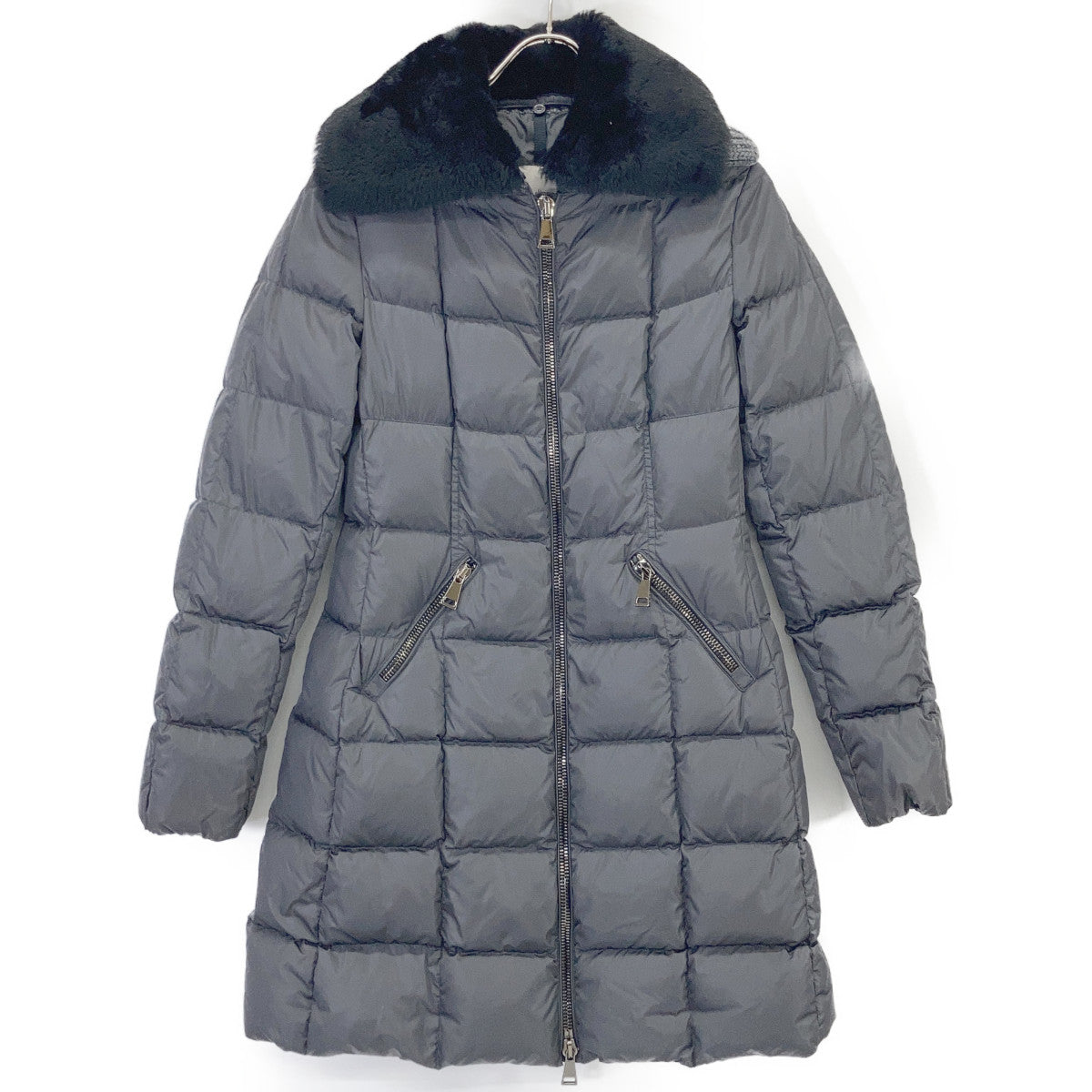 DAVIDIA Faux Fur Knit Collar Down Coat O Women's