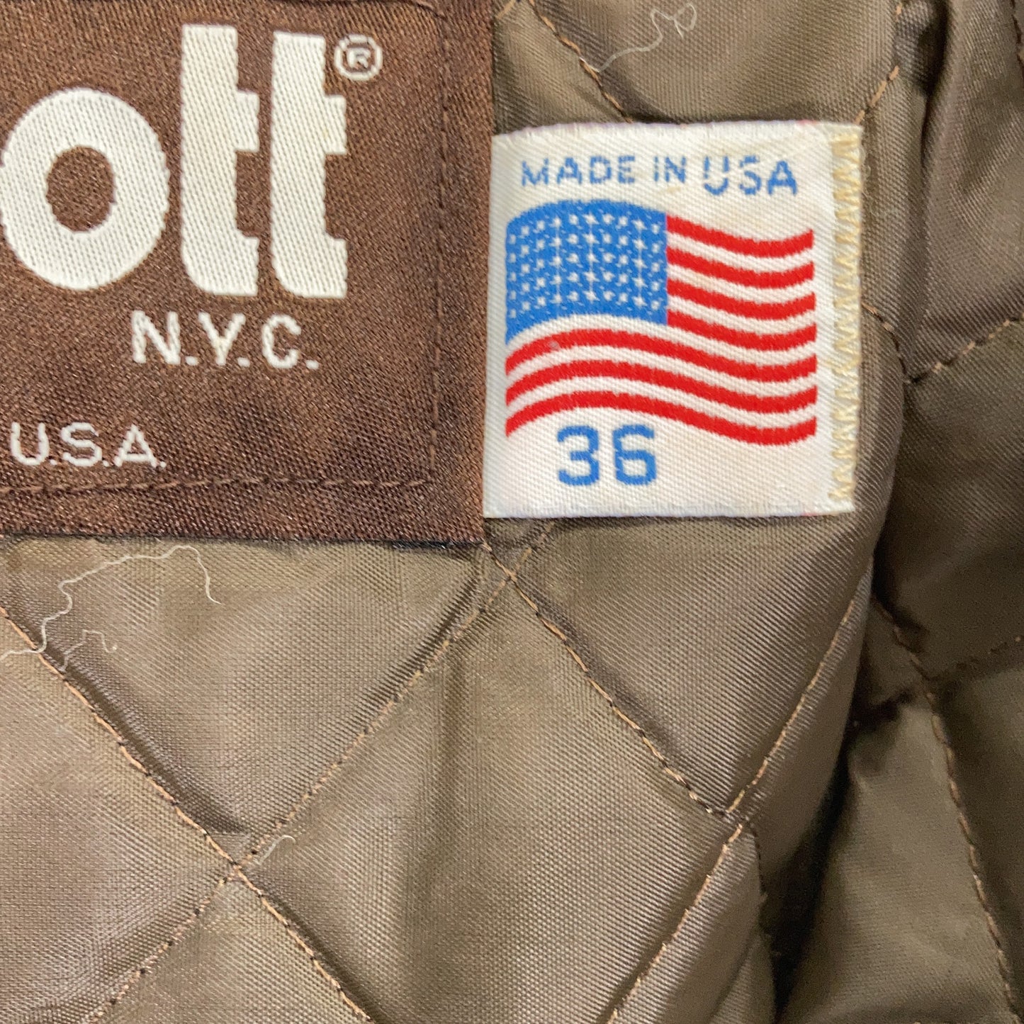 schott ショット Lot.634 USA製 ブラウン シングルレザートラッカージャケット ジャケット