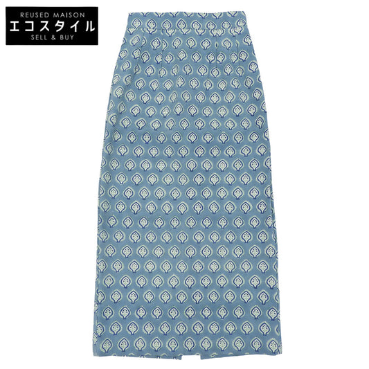 Excellent condition botanical print canvas skirt for women, blue, size XS. Skirt, XS, women's.