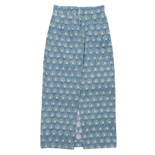 Excellent condition botanical print canvas skirt for women, blue, size XS. Skirt, XS, women's.