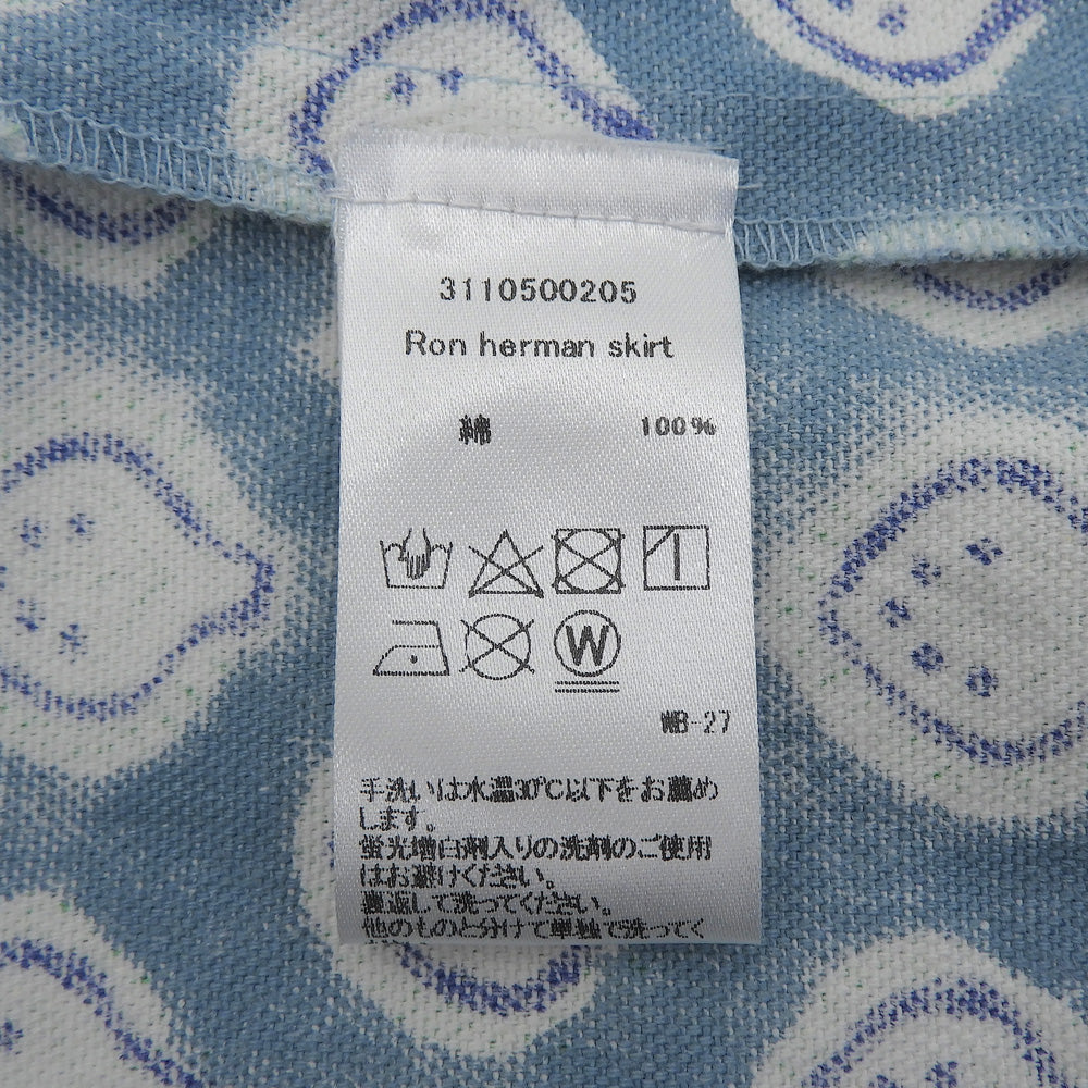 SZ Blockprints エスゼット ブロックプリント 美品 ボタニカルプリント キャンバススカート レディース ブルー XS スカート