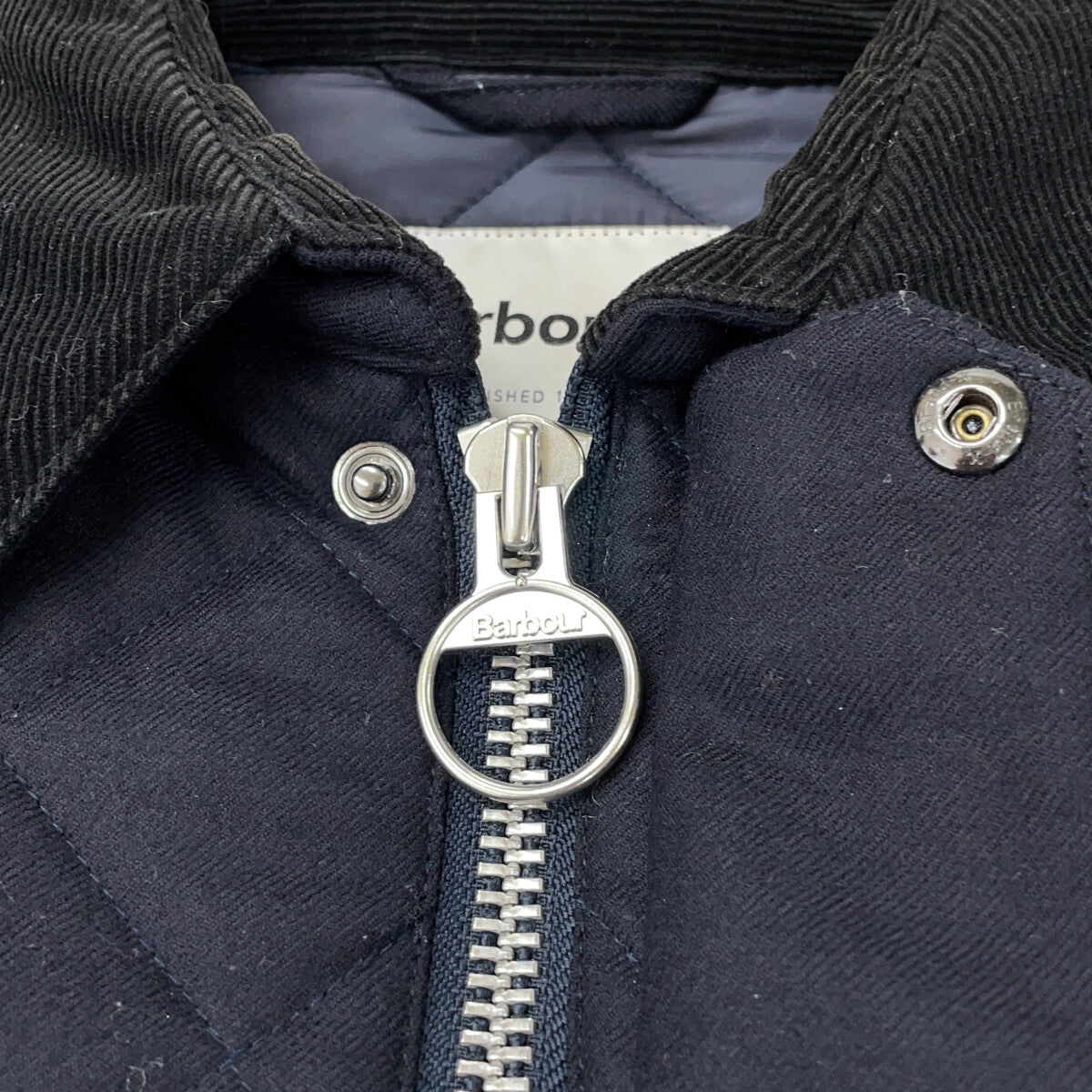 Barbour x SHIPS 1802193 Dark Navy Wool Blend Modern Fit Bedale Quilted Jacket