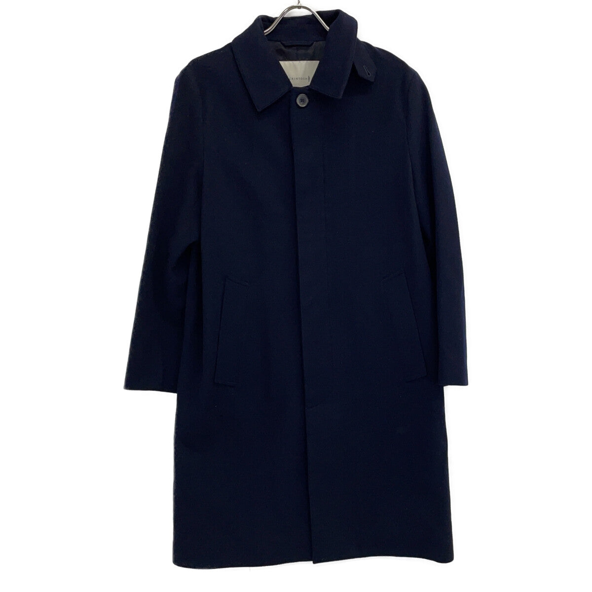 MACKINTOSH Mackintosh Navy Single Breasted Wool Long Coat