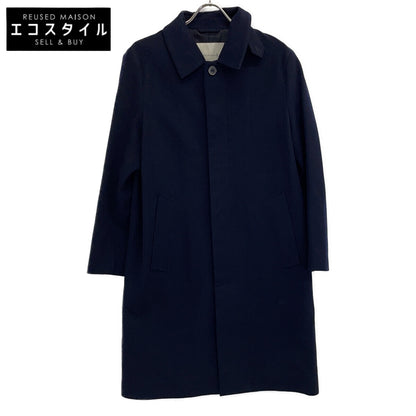 MACKINTOSH Mackintosh Navy Single Breasted Wool Long Coat