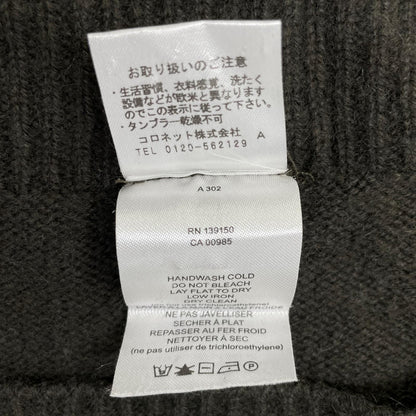 THE ROW ザ ロウ カーキ カシミヤ ボートネック スリットスリーブニットプルオーバー トップス