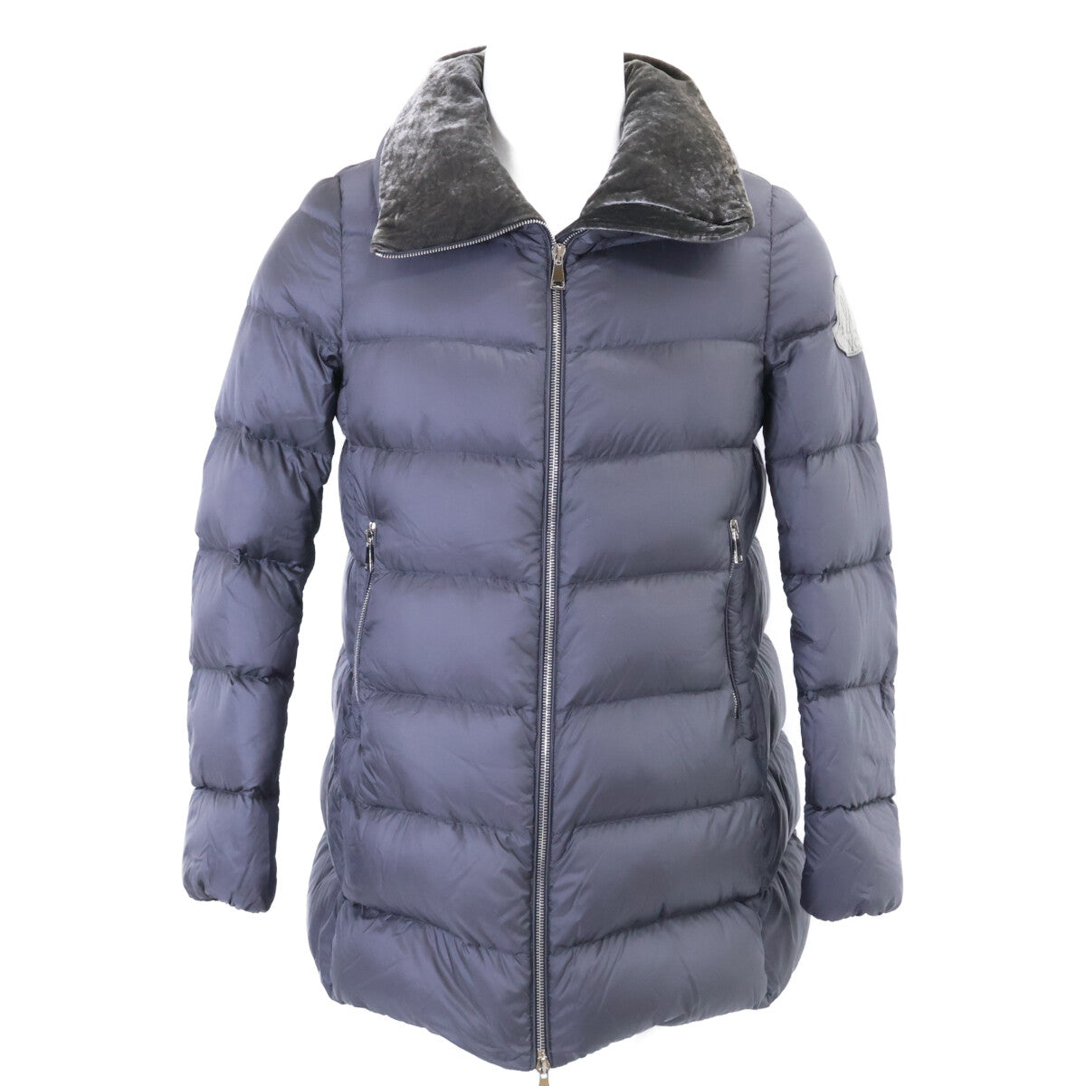 MONCLER モンクレール TORCON トリコン グレー ベロアワッペン スタンドカラー ダウン コート