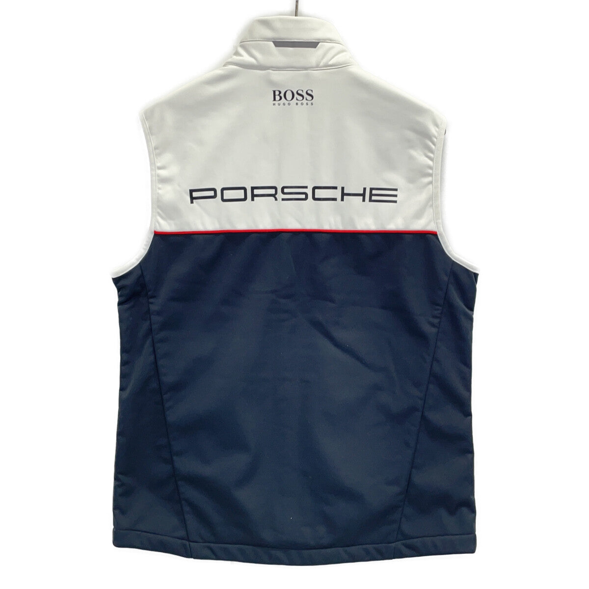 ×BOSS 白×黑 RP队 马甲 赛车运动服 背心 S 男士