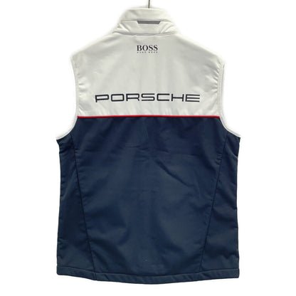 ×BOSS 白×黑 RP队 马甲 赛车运动服 背心 S 男士