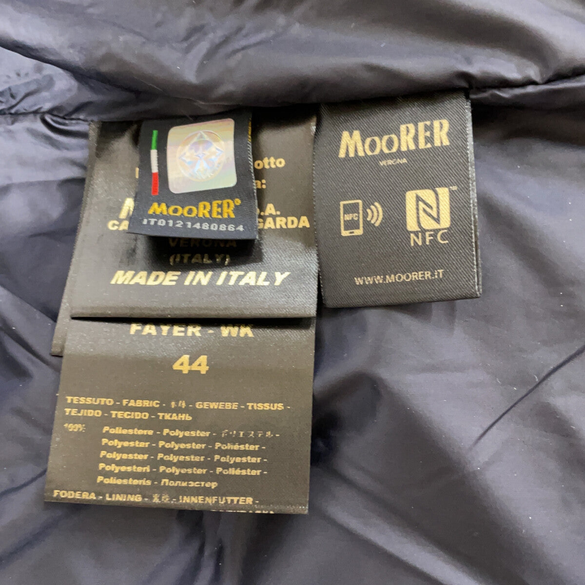 MOORER ムーレー ブラック FAYER-WK フーデットダウンベスト ベスト