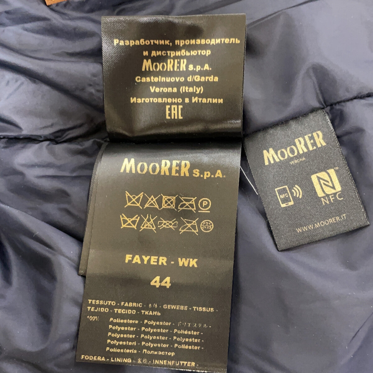 MOORER ムーレー ブラック FAYER-WK フーデットダウンベスト ベスト