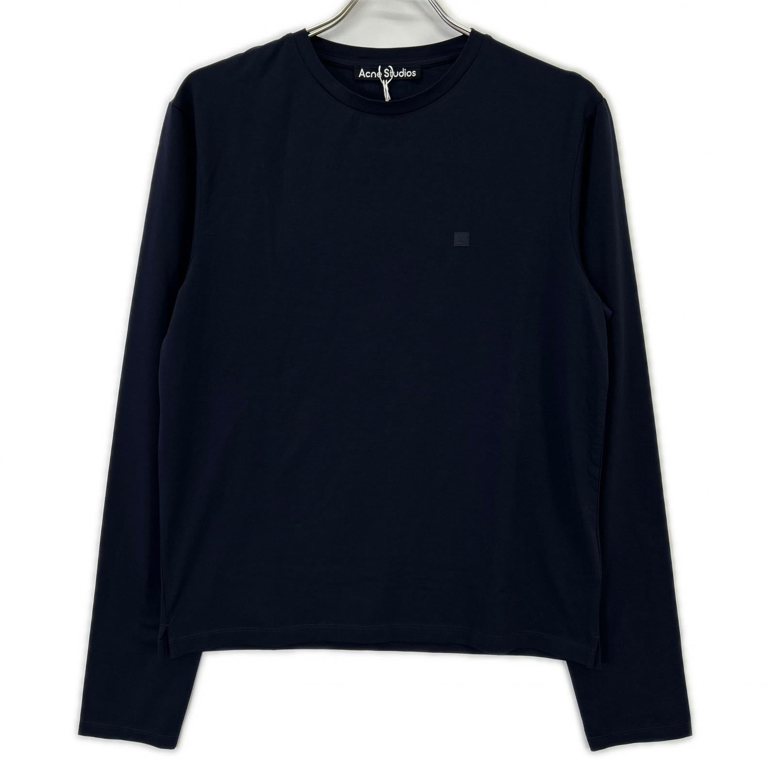 ACNE STUDIOS TSHI000317 Navy Long Sleeve T-shirt Regular Fit Top