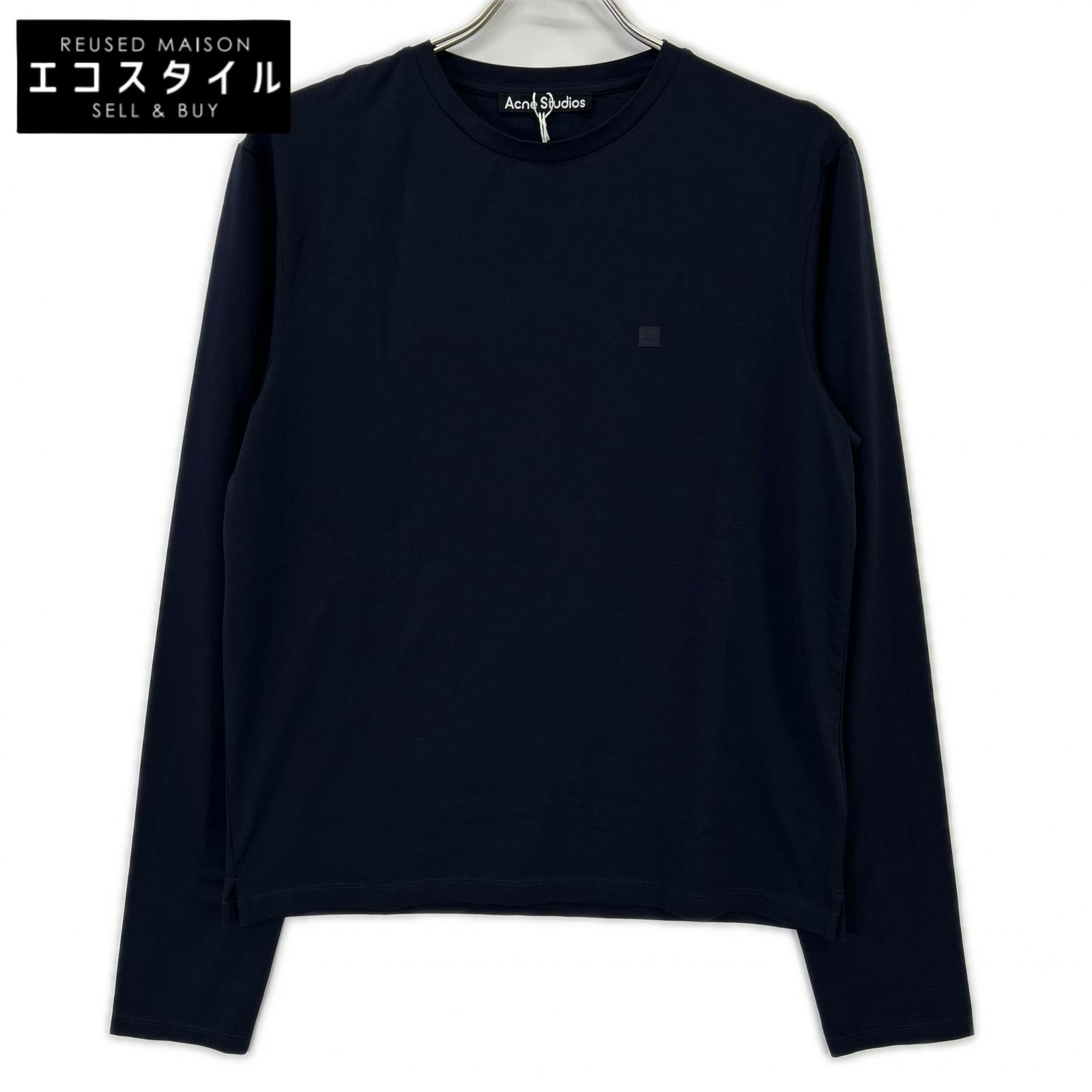 ACNE STUDIOS TSHI000317 Navy Long Sleeve T-shirt Regular Fit Top