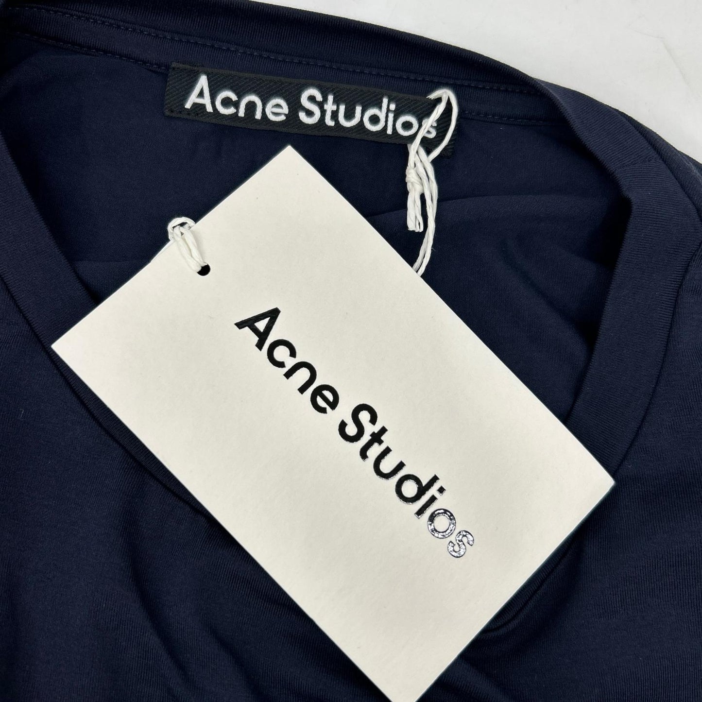 ACNE STUDIOS TSHI000317 Navy Long Sleeve T-shirt Regular Fit Top