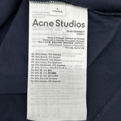 ACNE STUDIOS TSHI000317 Navy Long Sleeve T-shirt Regular Fit Top