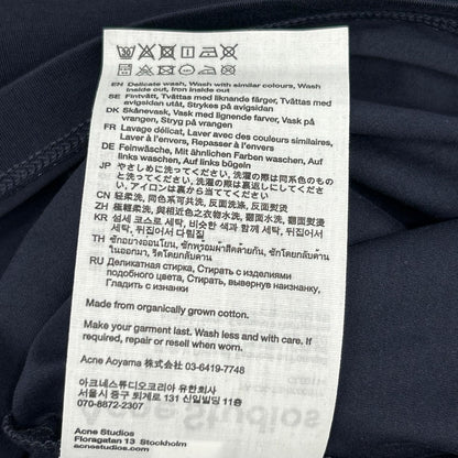 ACNE STUDIOS TSHI000317 Navy Long Sleeve T-shirt Regular Fit Top