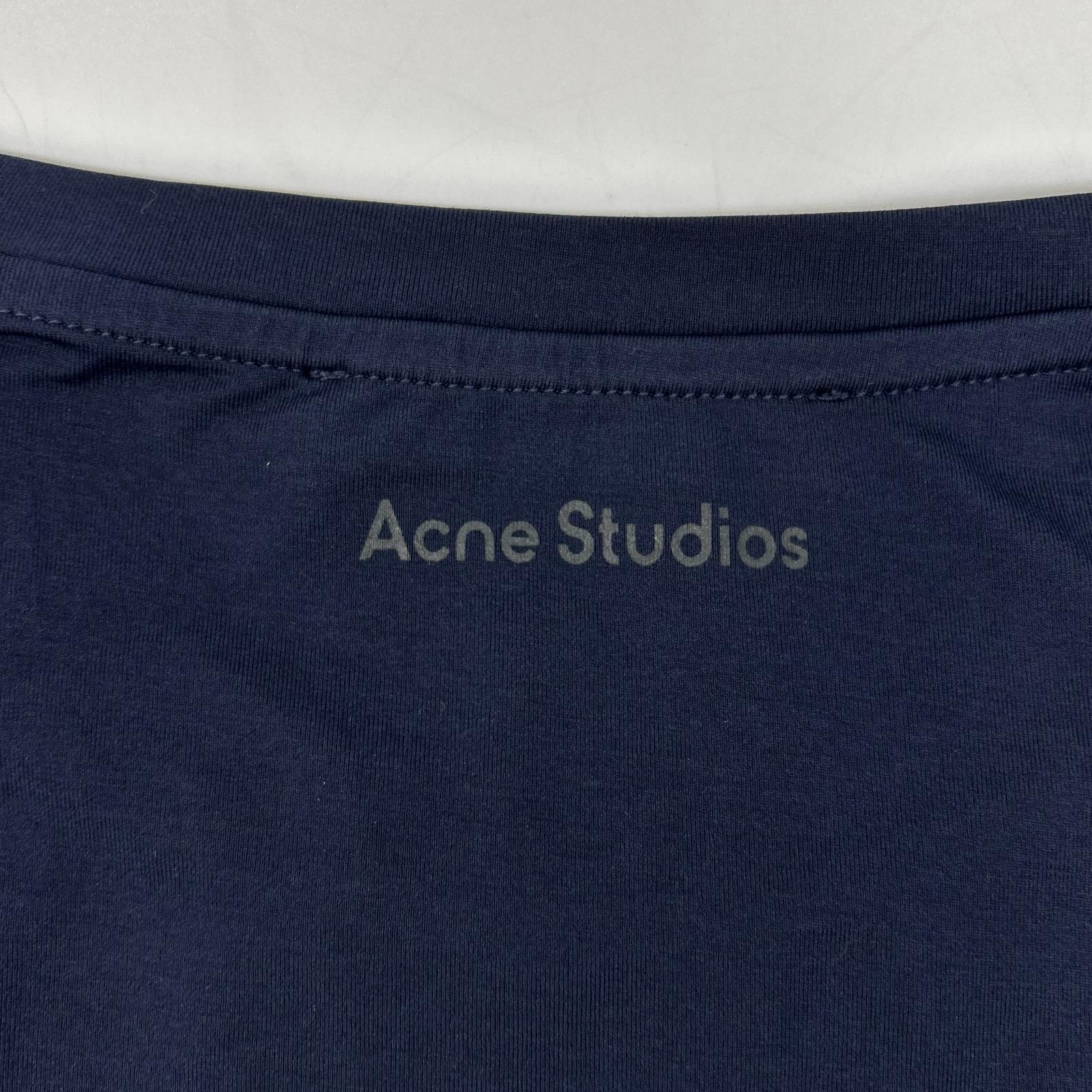 ACNE STUDIOS TSHI000317 Navy Long Sleeve T-shirt Regular Fit Top
