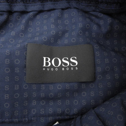 BOSS ボス Genius スリムフィット イージースラックス パンツ ボトムス メンズ ネイビー×ブラック H-Genius-J-DS-214 ボトムス