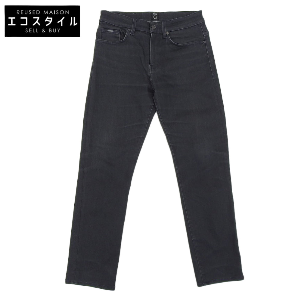 BOSS ボス デラウェア3 ストレッチ ストレートデニム パンツ ボトムス メンズ ブラック 31/32 ボトムス 31/32