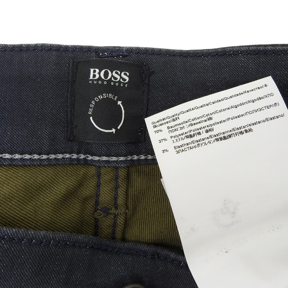 BOSS ボス デラウェア3 ストレッチ ストレートデニム パンツ ボトムス メンズ ブラック 31/32 ボトムス 31/32