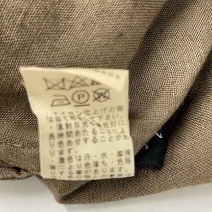 J0103FJ011 棕色 亚麻 长款夹克 大衣 M 女士