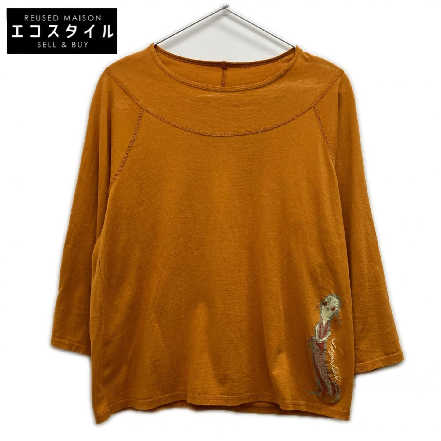 JURGEN LEHL ヨーガンレール J0142UB641 24AW イエロー コットン ロングスリーブカットソー トップス