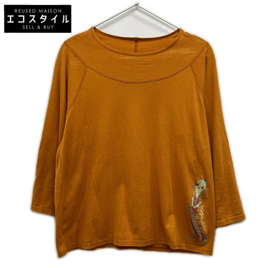 JURGEN LEHL ヨーガンレール J0142UB641 24AW イエロー コットン ロングスリーブカットソー トップス