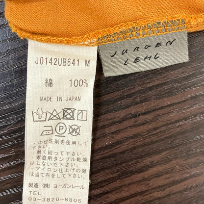 JURGEN LEHL ヨーガンレール J0142UB641 24AW イエロー コットン ロングスリーブカットソー トップス