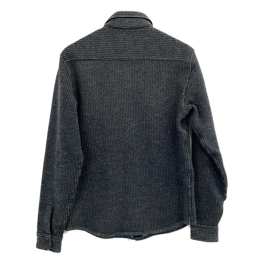 RRL ダブルアールエル 782929520001 グレー コットン混紡 モールスキンカフス ウォッシュ加工 フリースジャガードワークシャツ トップス