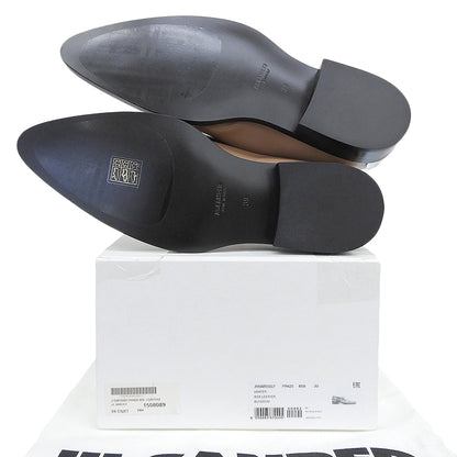 JIL SANDER 极简桑德 全新未使用 盒装牛皮革 尖头 金属跟 乐福鞋 男士 米色系 J15WR0007 23SS 鞋子