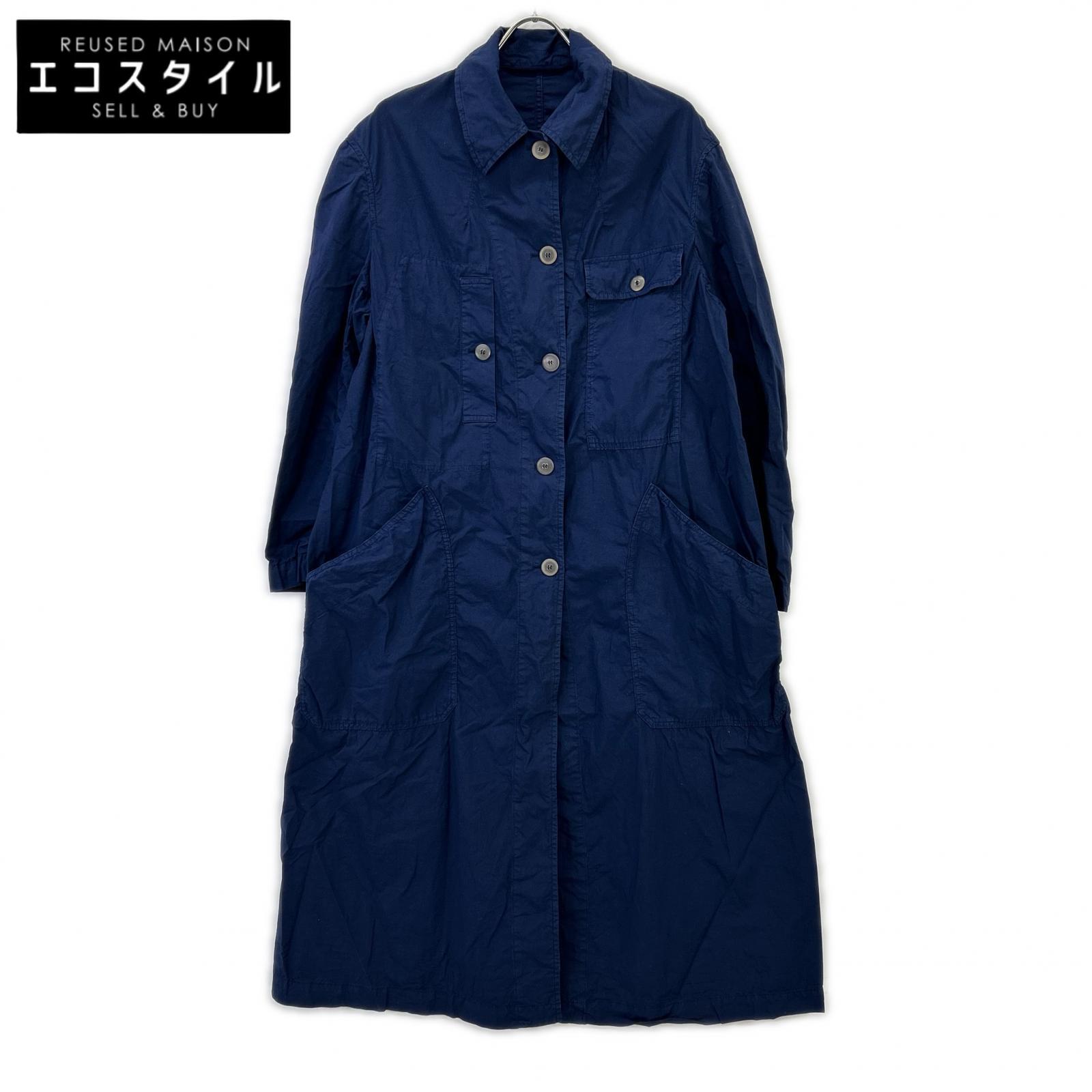 DRIES VAN NOTEN ドリスヴァンノッテン ユグランス社 ブルー センターベント マルチポケットロングシャツコート コート