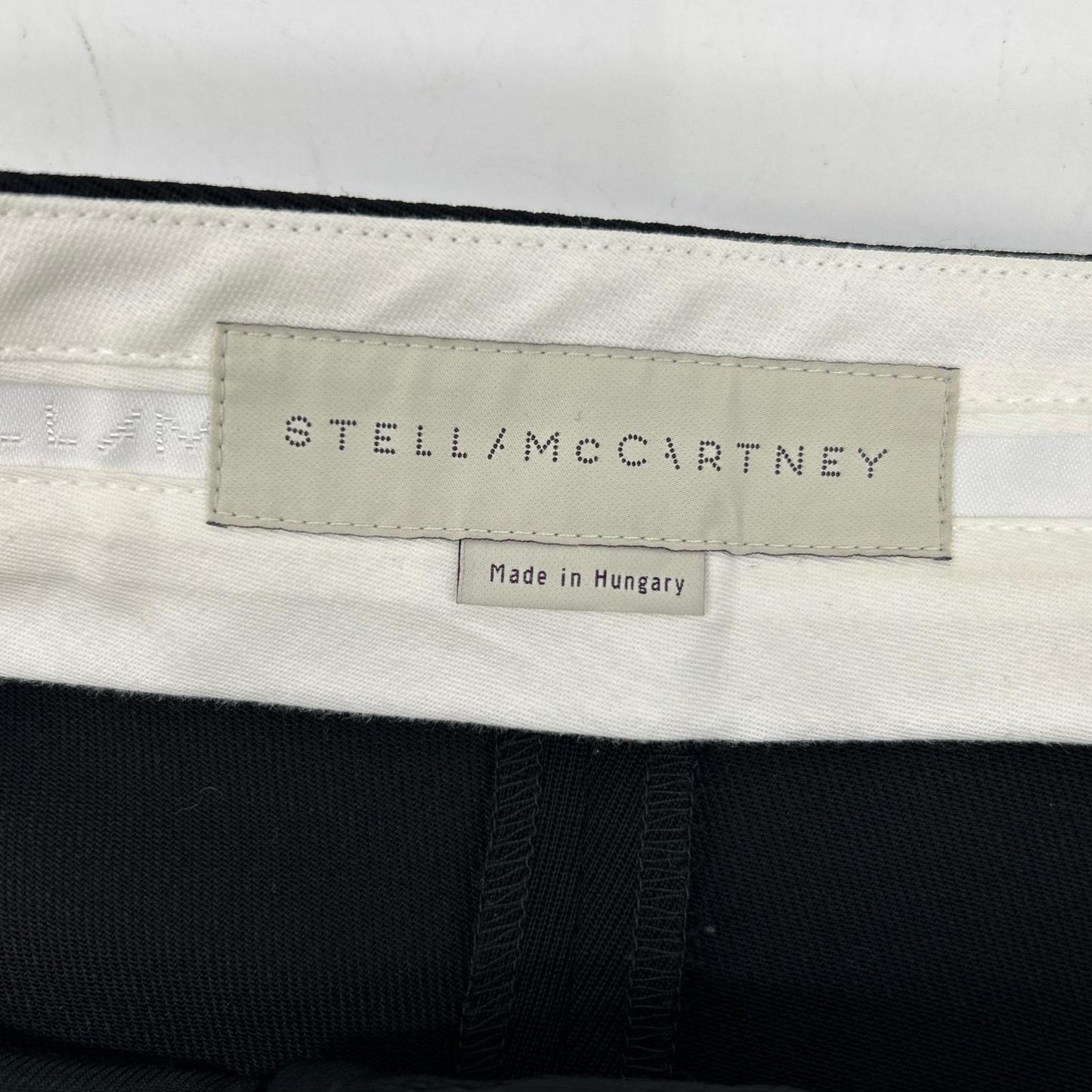 STELLA McCARTNEY ステラマッカートニー 394020 SFB03 ブラック ウール ギャザーボタン テーパードスラックスパンツ ボトムス