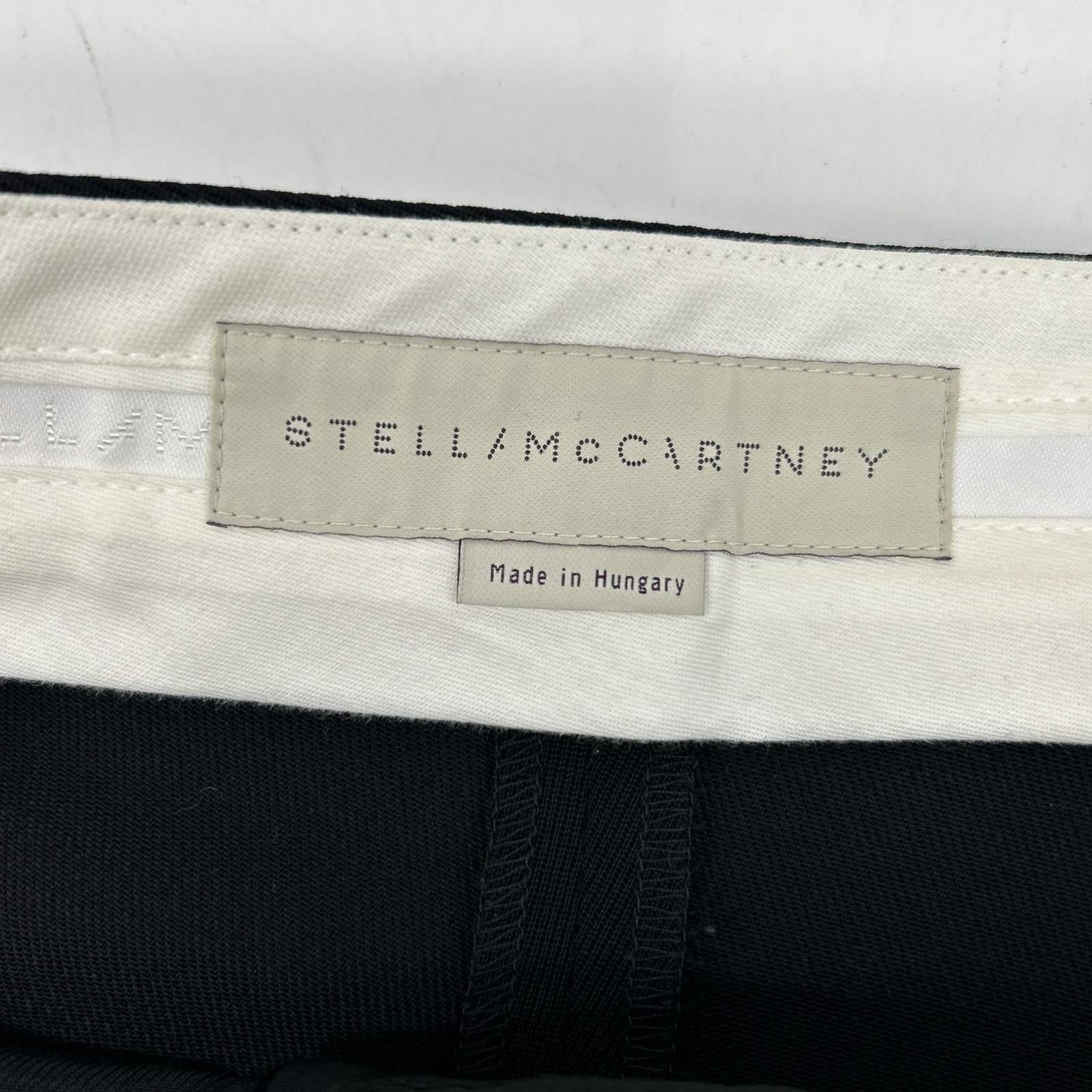 STELLA McCARTNEY ステラマッカートニー 394020 SFB03 ブラック ウール ギャザーボタン テーパードスラックスパンツ ボトムス