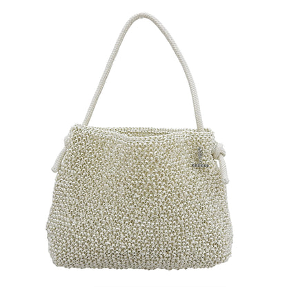 ANTEPRIMA アンテプリマ 美品 ノード ロゴチャーム ワイヤー ワンハンドルバッグ ショルダーバッグ レディース マットホワイト PB20SJB3D4 ショルダーバッグ