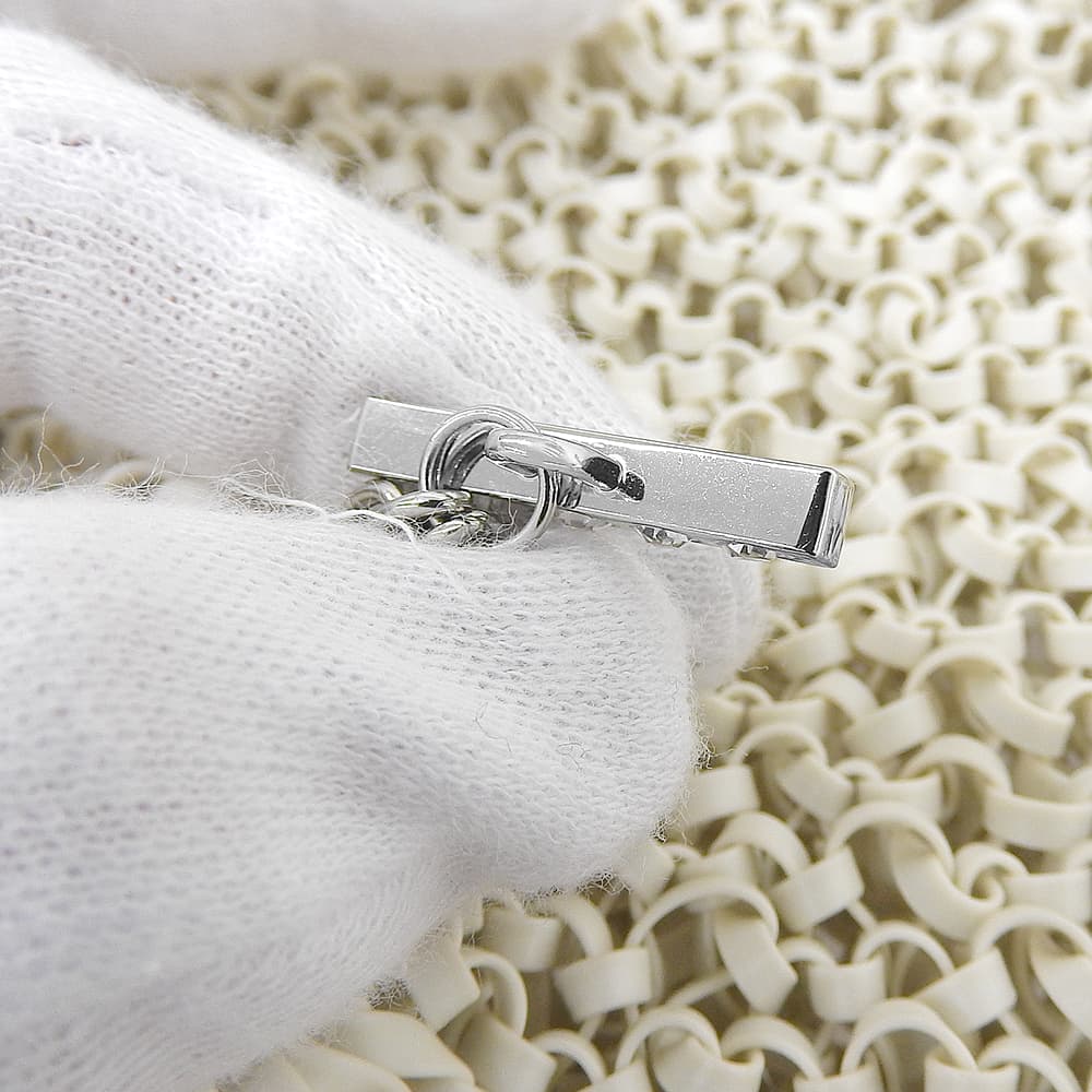 ANTEPRIMA アンテプリマ 美品 ノード ロゴチャーム ワイヤー ワンハンドルバッグ ショルダーバッグ レディース マットホワイト PB20SJB3D4 ショルダーバッグ