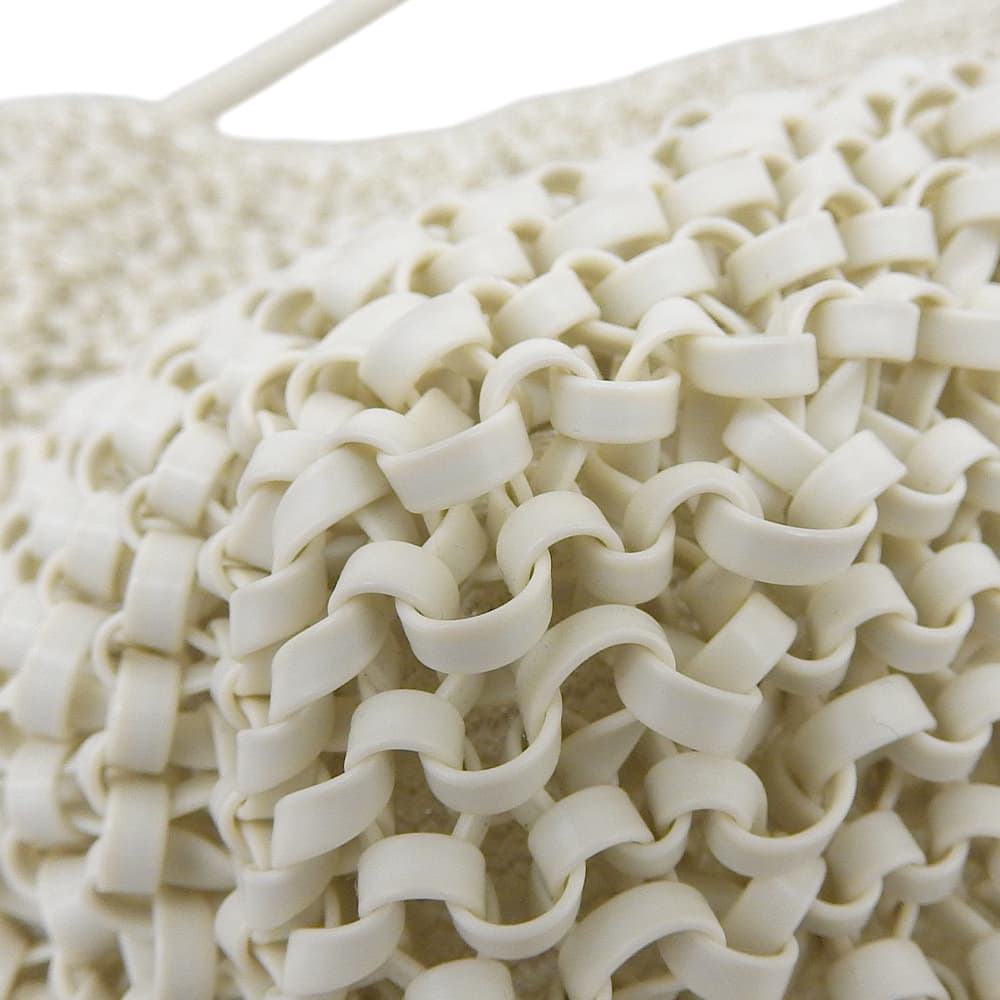 ANTEPRIMA アンテプリマ 美品 ノード ロゴチャーム ワイヤー ワンハンドルバッグ ショルダーバッグ レディース マットホワイト PB20SJB3D4 ショルダーバッグ