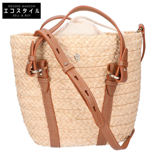 HELEN KAMINSKI PINIMIL S BRIDLE Raffia/Calf Cotton Inner Bag 2-Way Handbag