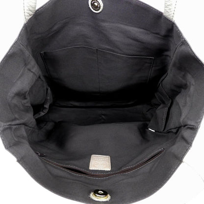 russet ラシット 美品 シュリンクソフトカーフ エンボスロゴ トートバッグ レディース グレージュ CE-1526 25SS トートバッグ