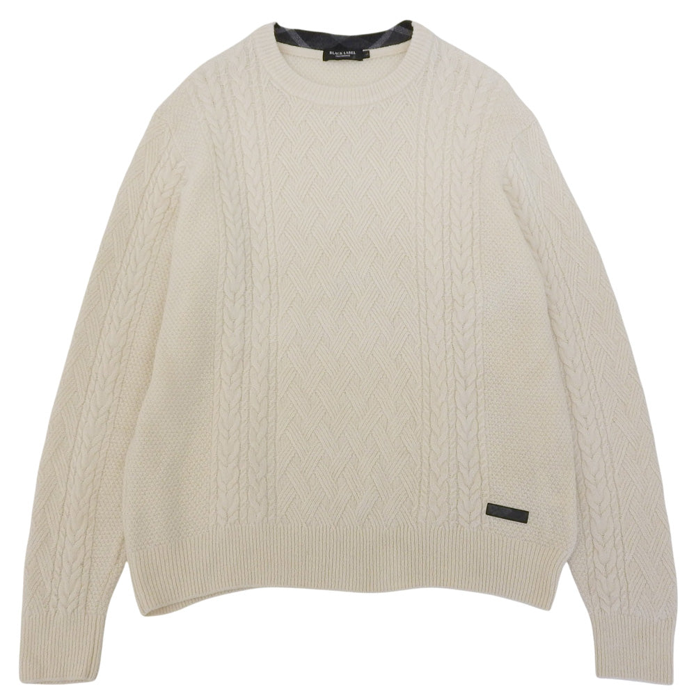Excellent condition Crew neck cable knit top men's white L
