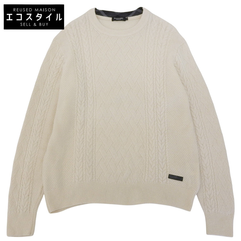 Excellent condition Crew neck cable knit top men's white L