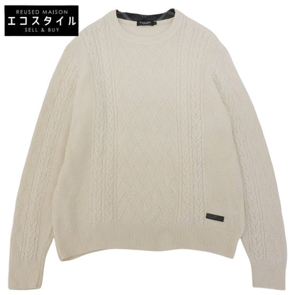 Excellent condition Crew neck cable knit top men's white L
