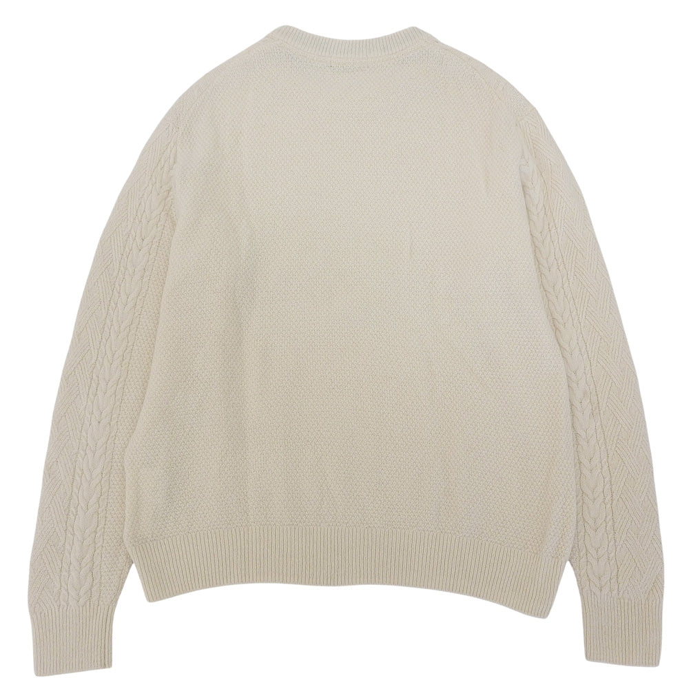 Excellent condition Crew neck cable knit top men's white L