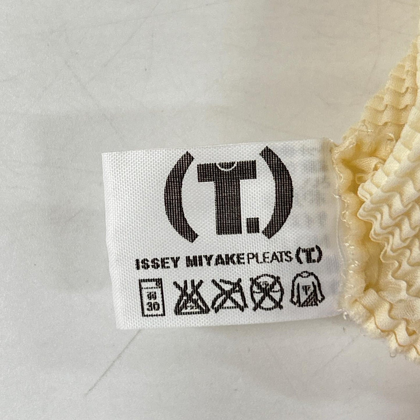 ISSEY MIYAKE イッセイミヤケ PLEATS T. PP01-FK914 アイボリー ショートスリーブカットソー トップス