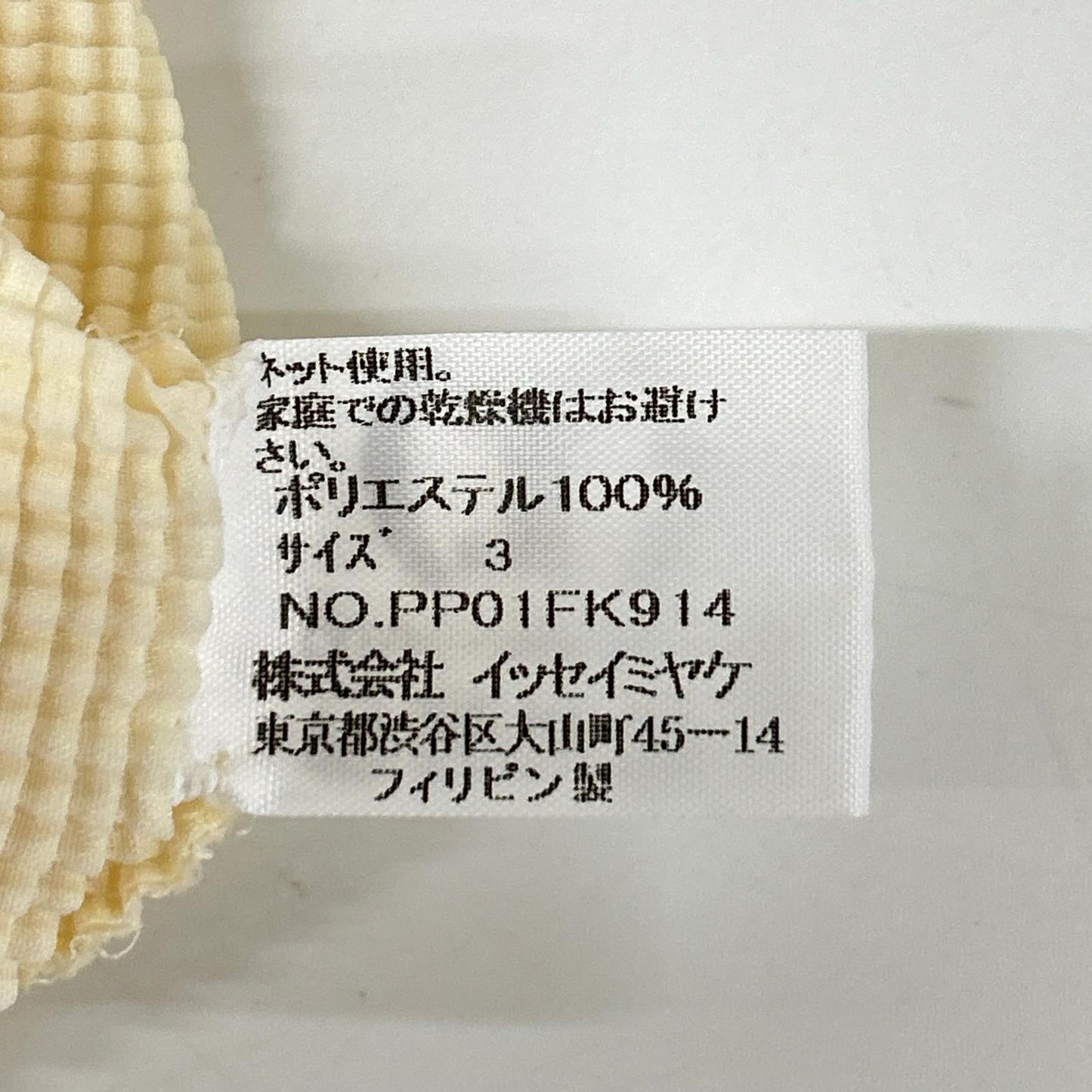 ISSEY MIYAKE イッセイミヤケ PLEATS T. PP01-FK914 アイボリー ショートスリーブカットソー トップス
