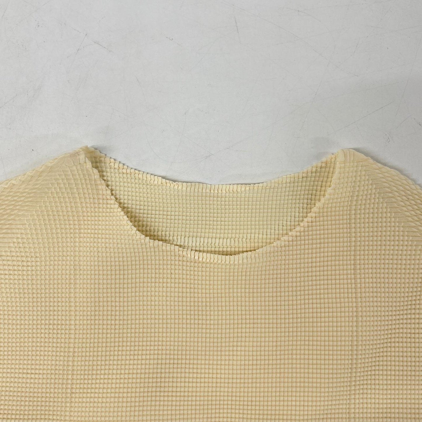 ISSEY MIYAKE イッセイミヤケ PLEATS T. PP01-FK914 アイボリー ショートスリーブカットソー トップス