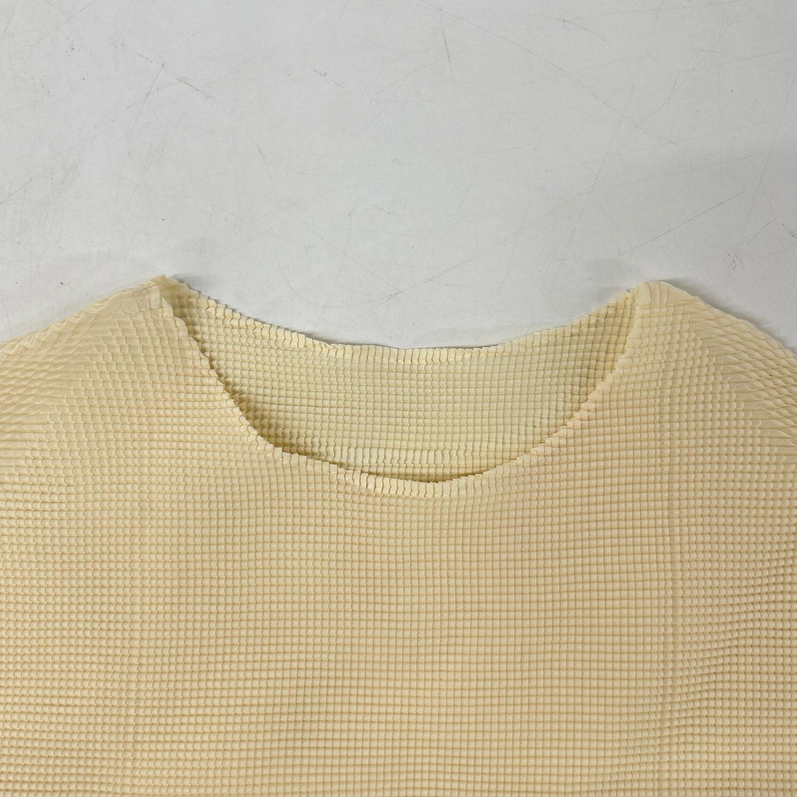 ISSEY MIYAKE イッセイミヤケ PLEATS T. PP01-FK914 アイボリー ショートスリーブカットソー トップス
