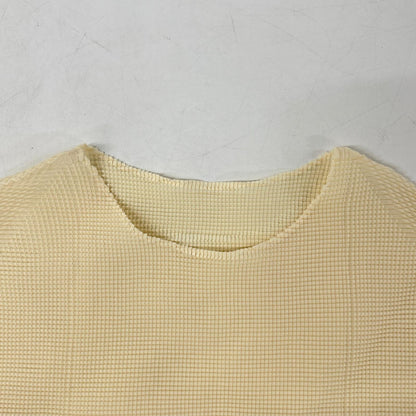 ISSEY MIYAKE イッセイミヤケ PLEATS T. PP01-FK914 アイボリー ショートスリーブカットソー トップス