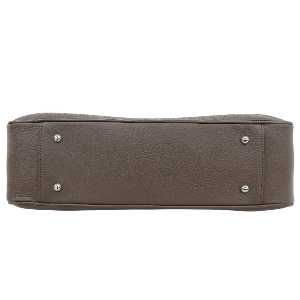 PELLE MORBIDA ペッレモルビダ 美品 Maiden Voyage シュリンクカーフ フラップ トートバッグ レディース ダークブラウン PMO-MB055A トートバッグ