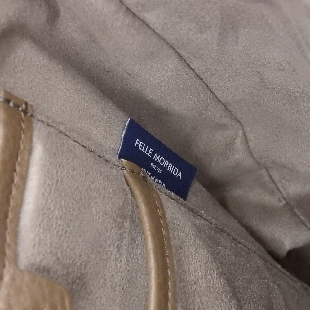 PELLE MORBIDA ペッレモルビダ 美品 Maiden Voyage シュリンクカーフ フラップ トートバッグ レディース ダークブラウン PMO-MB055A トートバッグ