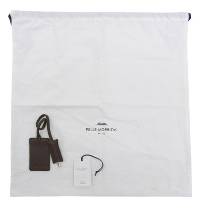 PELLE MORBIDA ペッレモルビダ 美品 Maiden Voyage シュリンクカーフ フラップ トートバッグ レディース ダークブラウン PMO-MB055A トートバッグ